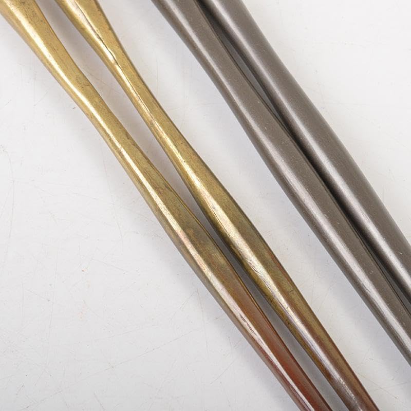 茶道具 銅製 火箸 風炉用 箱付 二点まとめて C 6497